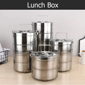 Stainless Steel Box Thermal Stackable Lunch Box Insulated Bento Lunch Container