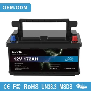 دين 8 12.8V 172ah LiFePO4 بطارية ليثيوم أيون 12V 170ah 175ah للمركبات الترفيهية إيفينيتي فيات مرسيدس بنز فولكس فاجن دوكاتو منزل متنقل بطارية تحت المقعد