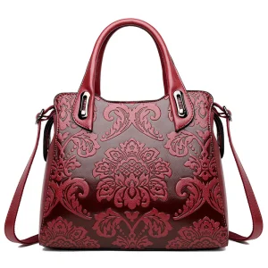 Flower Pattern Tote Handbag