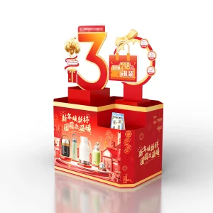 Customizable Cardboard Display Rack for Dynamic Shopping Mall Experiences