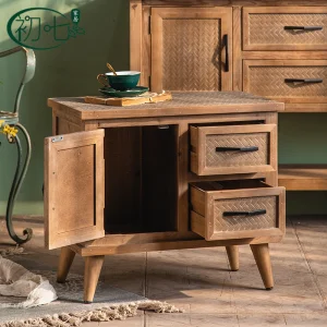 [Brand] Wooden Console Table with Storage Drawers and Door Sideboard for Living Room for All Ages