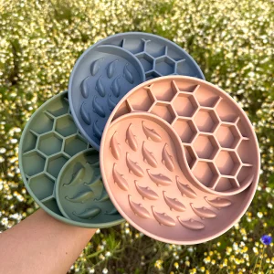 ZMaker Silicone Pet Food Bowls with Suction Cup Non-Slip Slow Feeder