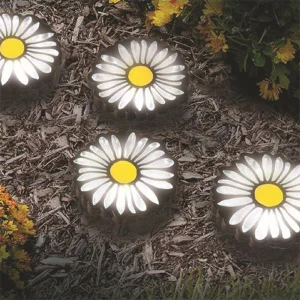 Custom Suitable For Pathway Outdoor Waterproof Solar LED Daisy Lights
