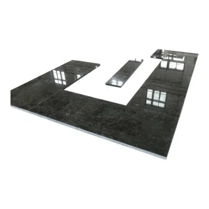 Prefabricated Laminate Ice Blue Granite Stone Kitchen Island Countertop