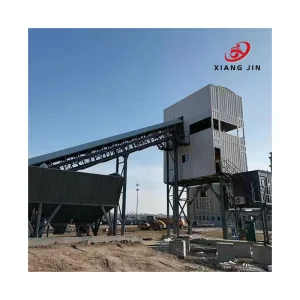 Integrated Hzs60 Mobile Concrete Mixing Plant Including Construction Cement Powder Silo PLC