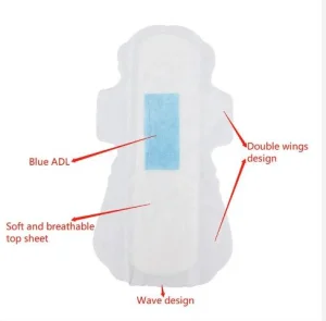 100% Toalla Sanitaria de Algodón Orgánico para la Higiene Menstrual de Mujeres