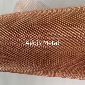 Micro Hole Diamond Pure Copper Metal Expanded Mesh for Lightning Protection