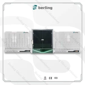 Adjustable CNC Vertical Glass Washing Dying Machine Insulating Glass Production Line