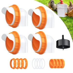 Poultry PRO Feeder Rainproof Chicken Feeder DIY Automatic Poultry Feed Bucket Self Gravity Feeding of Chicken and Duck