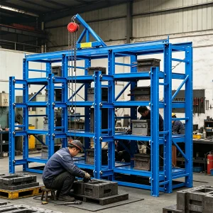 Professional Industrial Cold Rolled Steel Mold Rack Drawer Style Heavy Duty Sliding Injection Mould Storage Rack