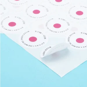 Sterile EO Gas Chemical Indicator Circle Label Color Change Red To Blue