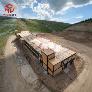 Oficina modular portátil de paneles planos