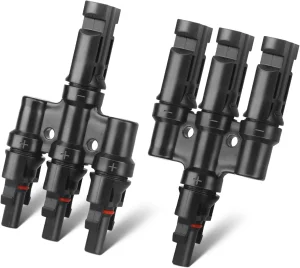 GIET Plug UV Resistance Terminal Connectors Solar PV Connector DC 1500V 4 Ways 3 in 1 Branch Connector