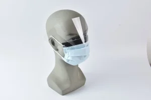 Medical Protective Anti Splash 4-Ply Surgical Face Mask with Shield Visor Ear-Loop