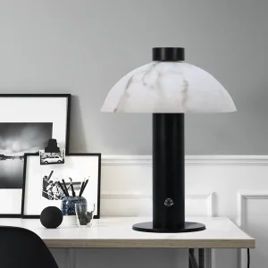 Hot-Selling Simple Designer Modern Table Lamp Bedroom Bedside - Warm Cozy Metal &amp; Marble Lamp