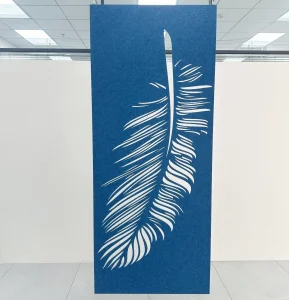 Custom Color Pet Felt Acoustic Panel Hanging Divider Sound Absorbing Partition Wall Tile Decorative Baffle Commercial Office China Factory