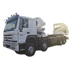 Sinotruk HOWO 430HP 37 Tons Truck Cranes Side Crane Container Transport Vehicle