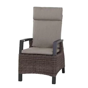 Cadeira de Braço Funcional Alta para Lazer ao Ar Livre, Funcional, Ajustável, Dobrável, Mobiliário de Jardim em Rattan e Vime para Sala de Estar
