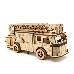 Cheap DIY Wooden Fire Truck Model Kit Manufacturer, Pricelist