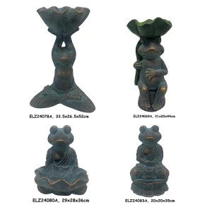 Wholesale Whimsical Frog Holding Lily Pads