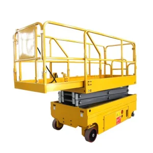 Electric Mobile Hydraulic Material Handling Platform 6m Height Manual Lift