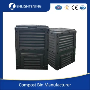 Custom Color Black Green Yellow Eco-Friendly Large Outdoor Apartment Polypropylene Screw Free Worm Square Plastic Garden Compost Composting Bin