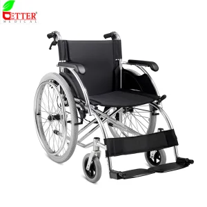 Medical Products Folding Lightweight Heavy Duty Manual Wheelchair with Double Brakes