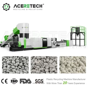 200-1000kg/H PP/PE Agricultural Industrial Film/Woven Bag/Flakes/Package Foam Plastic Recycling Pelletizing Granulator Extruder Machine Pet with FDA Certificate