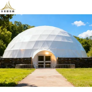 Factory Luxury Windproof White PVC Cover 20M 30M 50M Big Geodesic Dome Tent For Events