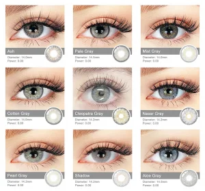 Yearly Soft Eyewear Grey Doll Eye Colored Contacts
