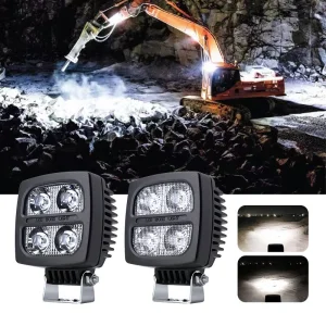 Waterproof IP67 7000K Intellignet Change Color 40W LED Spot Light Agricultural Vehicle Light for Agriculture Vehicles Tractors Farming