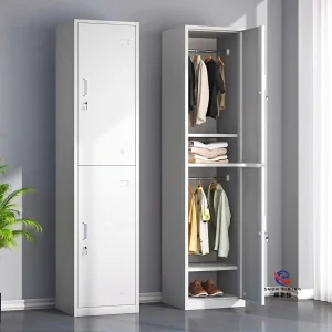 Electrostatic Spraying Steel Locker, Eco-friendly Metal Wardrobe Cabinet for Modern Office & School Room