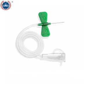 Juego de aguja mariposa de infusión intravenosa de doble ala de venta caliente de OEM