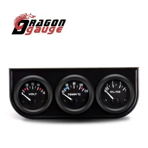 Wholesale 52mm Water Temp ℃ Oil Pressure Bar Voltmeter 52mm 3 in 1 Triple Gauge Kit With Temp&Pressure Sensor 2010 Manufacturer, Factories