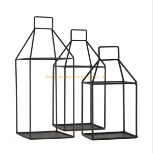 Black Iron Pergola Flower Potting Holder Stand in Set