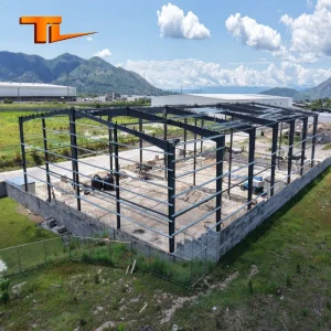 Construcción de naves industriales con vigas H de acero prefabricadas para almacenes y talleres, estructura de acero para almacenes