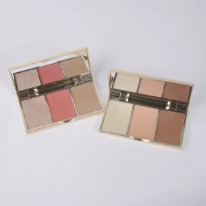 Custom Highlighter Makeup Pigment 3 Color Wholesale Pressed Powder Highlighter Palette Private Label Highlighter