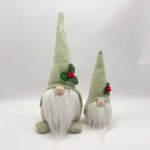 Wholesale Christmas Gnome Decorations | Green Felt Hat with Holly Accents Manufacturer, Factory