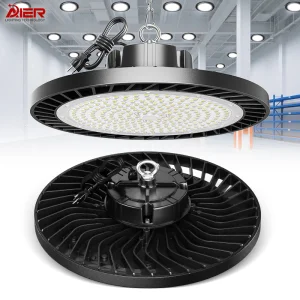 Industrial Commercial Lighting Highbay Fixture 100W 150W 200W IP65 Round Pendant Warehouse Shop Light UFO LED High Bay Lights