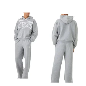 Customized Breathable Winter Plus Size Solid Mens Stacked Tracksuit
