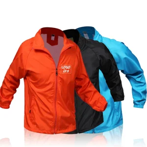 Advertising New Design Windbreaker Customized Long Sleeve Zipper up Windbreaker Jackets With Logo Printing