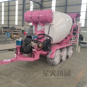 Diesel Electric Gasoline Engine 6m3 Trailer Concrete Mixer Drum Truck