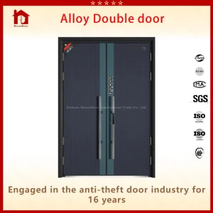 Aluminium Alloy Double Door for Home Entrance Suitable for Residential and Project Use