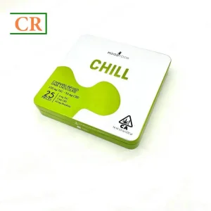 OEM Square Child Resistant Tin Box for Chocolate