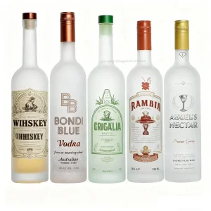 Custom Printed Label 70cl 75cl Tequila Gin Vodka Whisky Glass Liquor Bottle