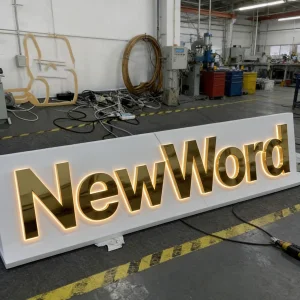 CARREY Outdoor Led Signs Wall Logo Sign Reception Logo Led 3D Channel Backlit Letter Light Up Logo Illuminated Sign For Business