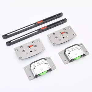 Sliding Door System for Wardrobe Furniture Wood Roller Sliding Damper System