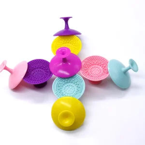 Silicone Makeup Brush Cleaning Mat Pad Set Cosmetic Brush Scrubber Portable Washing Tool