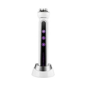 3D V Mini Facial Roller Massager with LED RF EMS Home Skincare Gadget for Face Armpit Hands with US/IT/ZA Plugs