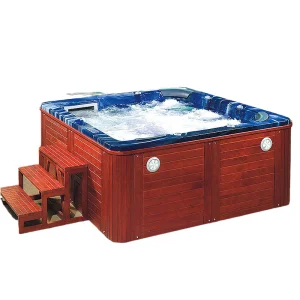 Swim Pool Spa Bathtub 6 Person Outdoor Hot Tub Swim Spa with 2 Loungers